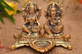 Metal Lakshmi Ganesh Statue